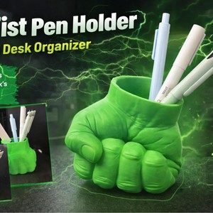 Portalápices con Forma de Puño de Hulk Impreso en 3D, Potente Organizador de Escritorio, Exhibición de Escritorio, Apariencia Moderna, Regalo Empresarial - Product Image 1