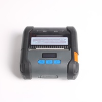 H-04 Printer Label Portabel Industri-Tahan Guncangan Hitam Putih 80mm Printer Struk USB Konstruksi Plastik 38.5cm Kompak