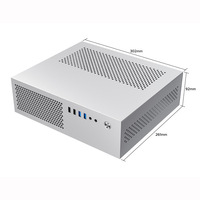 A10 HTPC Sliver MINI PC Kasası Yatay Mini PC Kasası Küçük 1U Flex Güç Kaynağı M-ATX Anakartı Destekler