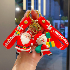 Porte-clés de Noël en PVC, petit chien de dessin animé, pendentif 3D mignon, tendance, pour sac à dos, pour femme - Product Image 4