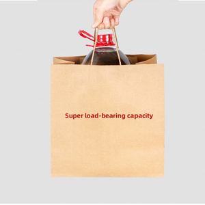 Custom <b>Made</b> Brown Kraft <b>Paper</b> Fast Food Packaging Bag Digital Printing Flat Take Away Restaurant Carry Bags for Promotions - Product Image 3