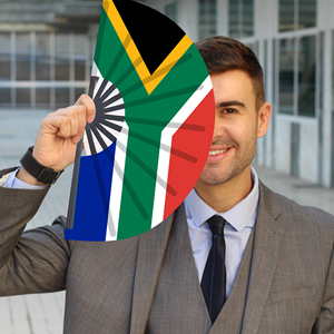 Abanicos Plegables de Bambú con la Bandera de Sudáfrica al por Mayor, Abanico de Mano para Carnaval, Boda, Festival, Fiesta, Agencia de Viajes - Product Image 4