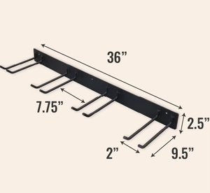 JH-Mech Rangement pour outils de jardinage Peut contenir <span class=keywords><strong>250</strong></span> livres 100% Organisateur mural pour outils de jardinage en acier massif ultra résistant - Product Image 2