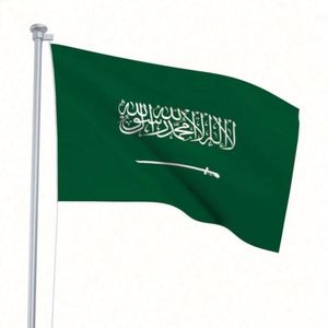 Drapeaux et Bannières Personnalisés en Polyester 100D 90x150cm avec Œillets en Laiton – Qualité Supérieure, Meilleur Prix – Vente en Gros Usine – Drapeaux d'Arabie Saoudite - Product Image 5