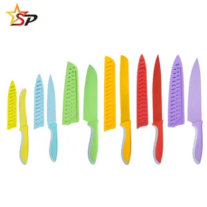 Kitchen Accessories Colorful 6 Pcs Knife Set Stainless Steel Colorful Kitchen Knife Set