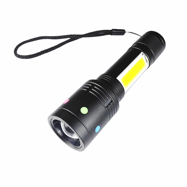 Waterproof Aluminum Alloy Mini Flashlight Telescopic Zoom LED Torch Rechargeable Battery Popular Portable Torches