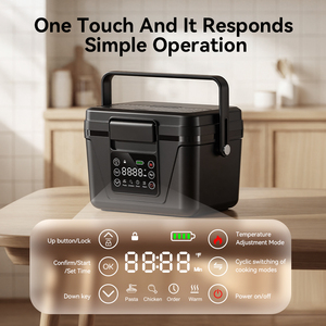 2026 Premium Electric Heated Lunch Box Smart Timer Wireless <strong>Food</strong> <strong>Warmer</strong> With Large Capacity for Office <strong>Travel</strong> Use - Product Image 6