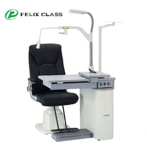 Unidad de Mesa y Silla de Optometría CP-600C FELIX OPTICAL, Construcción de Vidrio Óptico, Mesas Elevables Combinadas, Diseño Confortable, 1 Año de Garantía - Product Image 2