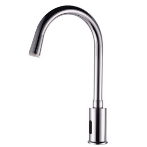 Offre Spéciale Chrome Automatique Capteur Bassin Robinet Brossé Finition Laiton Zinc Robinets D'eau En Céramique pour École Salle De Bains Évier Électrique - Product Image 1