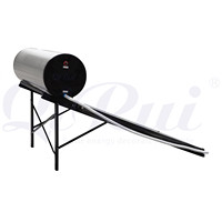 Chauffe-eau solaire à plaque plate extérieur complet de 200 L, avec enveloppe émaillée, réservoir, économie d'énergie, utilisation hôtelière et domestique, 72 heures