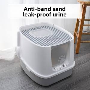 Fábrica OEM ODM, venta al por mayor, respetuoso con el medio ambiente, tamaño multicolor, fácil <span class=keywords><strong>de</strong></span> limpiar, completamente cerrado, gran caja <span class=keywords><strong>de</strong></span> <span class=keywords><strong>arena</strong></span> portátil <span class=keywords><strong>para</strong></span> <span class=keywords><strong>gatos</strong></span>, <span class=keywords><strong>casa</strong></span> <span class=keywords><strong>para</strong></span> mascotas - Product Image 2