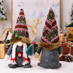 Nouvelles décorations de Noël, cadeau du Nouvel An, ornement de Noël, gnome sans visage de style américain - Product Image 2
