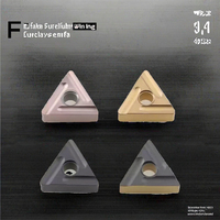 Plaquettes de coupe CNC pour outils de tournage sur tour, en carbure de tungstène, forme triangulaire