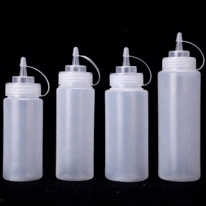 Custom Kitchen Supplies Honey Oil Sauce <b>Bottles</b> <b>Squeeze</b> Salad <b>Plastic</b> <b>Squeeze</b> <b>Bottle</b> With Multi Nozzle - Product Image 3