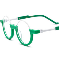 Monture optique unisexe ronde multicouche en acétate Mazzucchelli, lunettes de vue et anti-lumière bleue