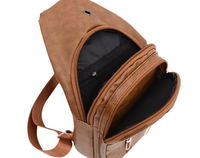 Bolso de Pecho de PU Unisex, Nuevo Bolso de Hombro Deportivo para Viajes, Impermeable, de Alta Calidad, Bolso Cruzado para la Cintura, Estilo Ejecutivo