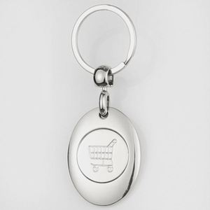 Euro Coin Token Supermarket Shopping Cart Promotional Wholesale Cheap <b>Custom</b> Metal Token Holder Trolley Coin <b>Keychain</b> - Product Image 6