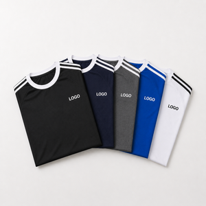 Maillot d'entraînement personnalisé à manches rayées, maillot de performance, fabrication OEM/ODM, fournisseur de vêtements de sport - Product Image 1