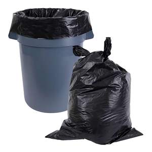 Boardwalk 60 gal 2.7 Mil Black Industrial Drum Liners Rolls 38 X 63 1 Roll of 50 <b>Household</b> <b>Trash</b> <b>Bags</b> - Product Image 4