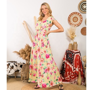 <span class=keywords><strong>Robe</strong></span> <span class=keywords><strong>longue</strong></span> grande taille à imprimé floral pour <span class=keywords><strong>femme</strong></span>, prête à être expédiée, fournie par l'usine - Product Image 6