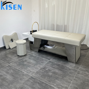 Kisen Thai Head Spa : Fauteuil de lavage de cheveux avec circulation d'eau et vapeur, équipement de salon de coiffure, lit de shampoing électrique - Product Image 3