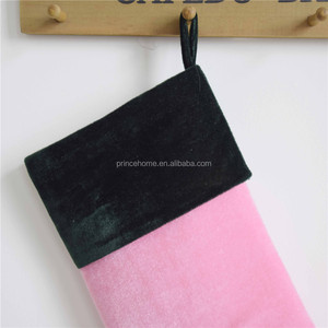 Venta caliente rosa y verde de terciopelo de media de la Navidad - Product Image 5
