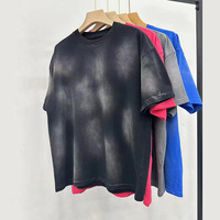 T-shirt Homme Américain Tendance à Manches Courtes Motif Cheval Pulvérisé Style Américain Rétro Polyvalent pour Couple