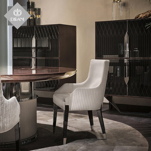 <span class=keywords><strong>Tavolo</strong></span> da pranzo <span class=keywords><strong>laccato</strong></span> in acciaio inossidabile <span class=keywords><strong>tavolo</strong></span> da pranzo rotondo rotondo di lusso in marmo <span class=keywords><strong>nero</strong></span> girevole di lusso - Product Image 3