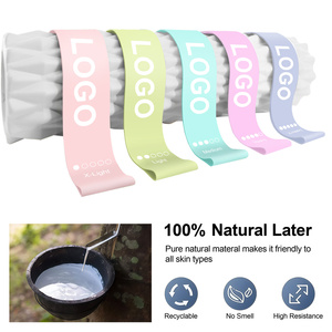 Macaron Color Latex Mini Loop Resistance <b>Bands</b> Cute Fitness <b>Bands</b> Glute <b>Workout</b> <b>Bands</b> Set Custom Logo OEM - Product Image 2