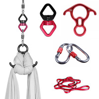 Yoga Aérien 360 °   Anneau rotatif universel pour l'escalade en extérieur, chaise suspendue, hamac balançoire, anneau de connexion rotatif