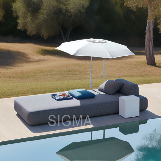 Outdoor Furniture Garden Fabric Chaise Lounge Outdoor Sofa Fabric Chaise Lounge