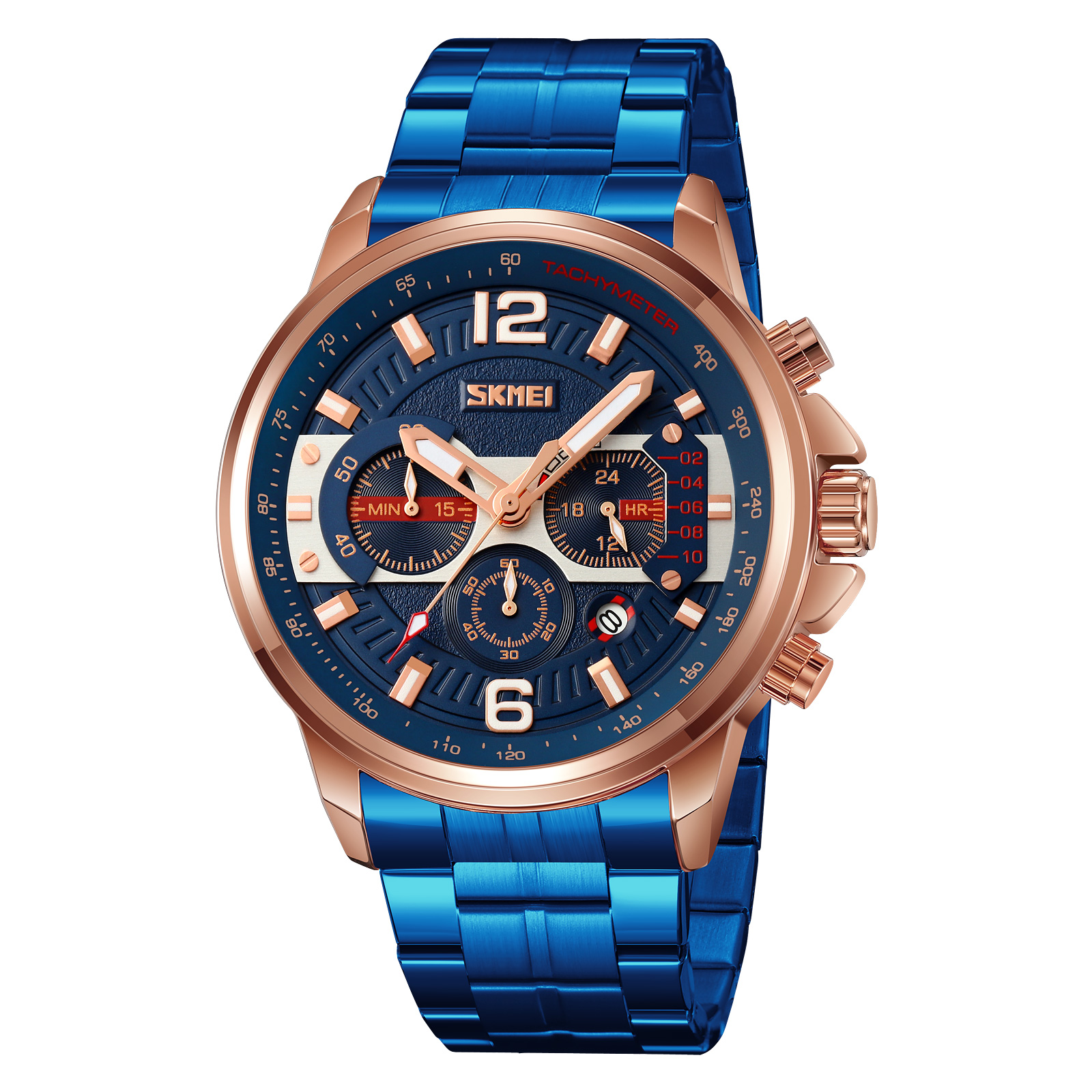 Or rose / bleu