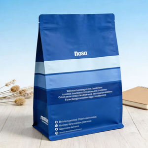 Bolsa con cierre hermético personalizada, reciclable, laminada, con base plana y válvula para envasado de alimentos para mascotas y granos de café. - Product Image 3