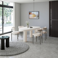 Nouveau Wabi Sabi Style Restaurant Chaises Premium Cachemire Velours Tissu À Manger Chaise Ensemble Maison Minimaliste Moderne Maquillage Chaise