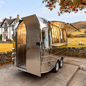 Street Mobile Remorque Food Truck Waffle Ice Cream Crepe Smoothie Dessert Pancake Food Trailer with Bathroom and Outdoor <strong>Air</strong> - Product Image 3