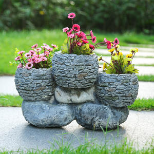 Vaso de flores de resina artificial, tomada de fábrica, decoração de jardim, design popular, vaso de flores, pote de plantas ao ar livre - Product Image 4