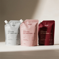 Sachet Doypack en plastique avec bec verseur, imprimé sur mesure, qualité alimentaire, pour boissons, jus, liquides, réutilisable, avec ventouse