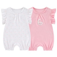 Neugeborene Baby Jumps uit Kurzarm Overall aus reiner Baumwolle Sommer Boxer Stram pler Export Kinder bekleidung Set