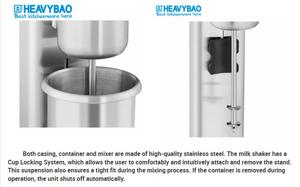 Licuadora Eléctrica Comercial de Acero Inoxidable Heavybao para Batidos, con Velocidad Variable, Capacidad de 1L, para Uso Doméstico y Hotelero - Product Image 5