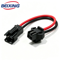 Adaptateur de montage personnalisé BeiXing A00068 1,0 mm, connecteur 4 broches, câble de batterie PTFE & PVC, indice de protection IP66 pour appareils électroménagers et motos