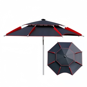 Vente en gros de parapluie de pêche en plein air pliable de haute qualité crème solaire imperméable double couche camping parapluie de plage - Product Image 1