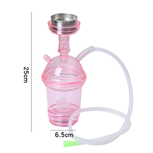Juego de Vasos de Shisha al por Mayor, Logotipo Personalizado, Narguile Portátil para Auto, Shisha Acrílica, Mini Narguile LED - Product Image 4
