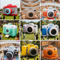Appareil photo instantané géant gonflable à LED avec logo personnalisé en tissu Oxford, couleur personnalisée - Appareil photo numérique pour publicité extérieure