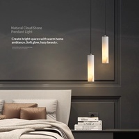 Lampes suspendues modernes en albâtre de grande taille, lustre en marbre à LED pour villa, hôtel, salon, restaurant, éclairage de pièce
