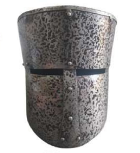 Casco de Acero Medieval de Cruzado con Armadura Facial Completa, Perfecto para Disfraces de Caballero, Recreación Histórica y Decoración del Hogar - Product Image 4