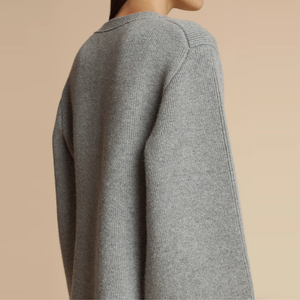 Maglione Cardigan <span class=keywords><strong>con</strong></span> chiusura a bottone da donna in cotone Cashmere <span class=keywords><strong>con</strong></span> due tasche frontali - Product Image 5
