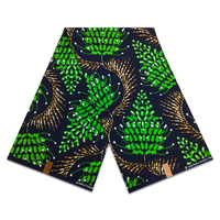 Kain cetak lilin Afrika logo kustom kualitas tinggi 100% lilin katun Ankara kain cetak lilin katun 6 yard