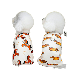 <b>Cute</b> Cat Teddy <b>Bear</b> Cartoon Printed Eco-friendly Polyester Summer Spring Coats & Jackets Full Body Dog Clothing - Product Image 1