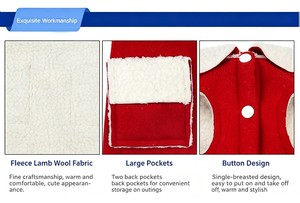 Vêtements d'extérieur pour animaux de compagnie : Gilet d'hiver pour chien en polaire anti-boulochage avec doubles poches, Vente directe usine, Plusieurs tailles - Product Image 3