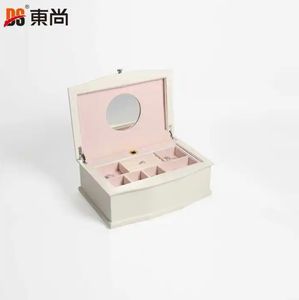 Caja de Almacenamiento de Joyas de Madera Rectangular Ecológica con Logotipo Personalizado DS, Estuche de Almacenamiento de Aretes de Lujo para Regalo - Product Image 4